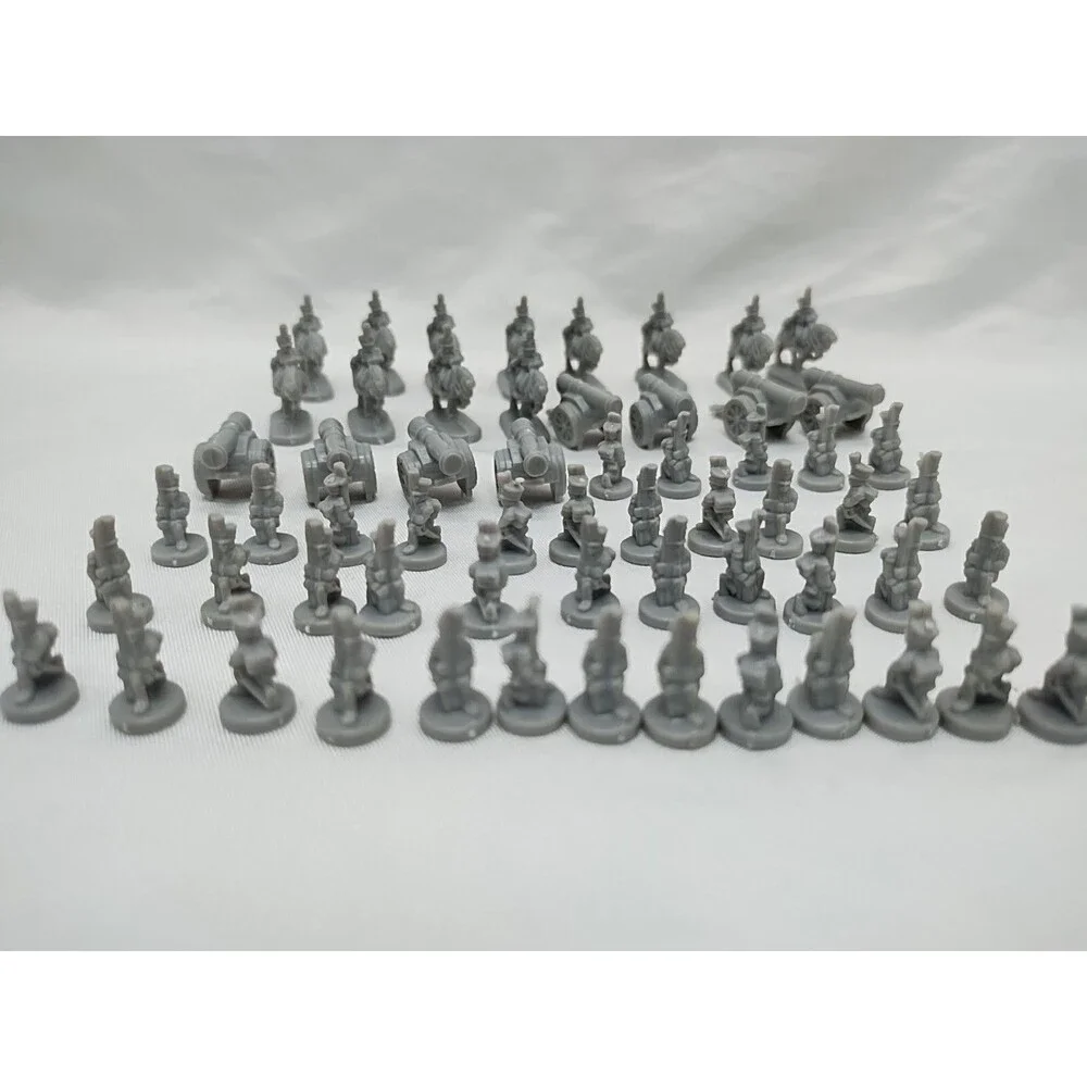 Set Of (60) 1993 Risk Gray Board Game Player Pieces